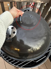 Barbecue handle broken