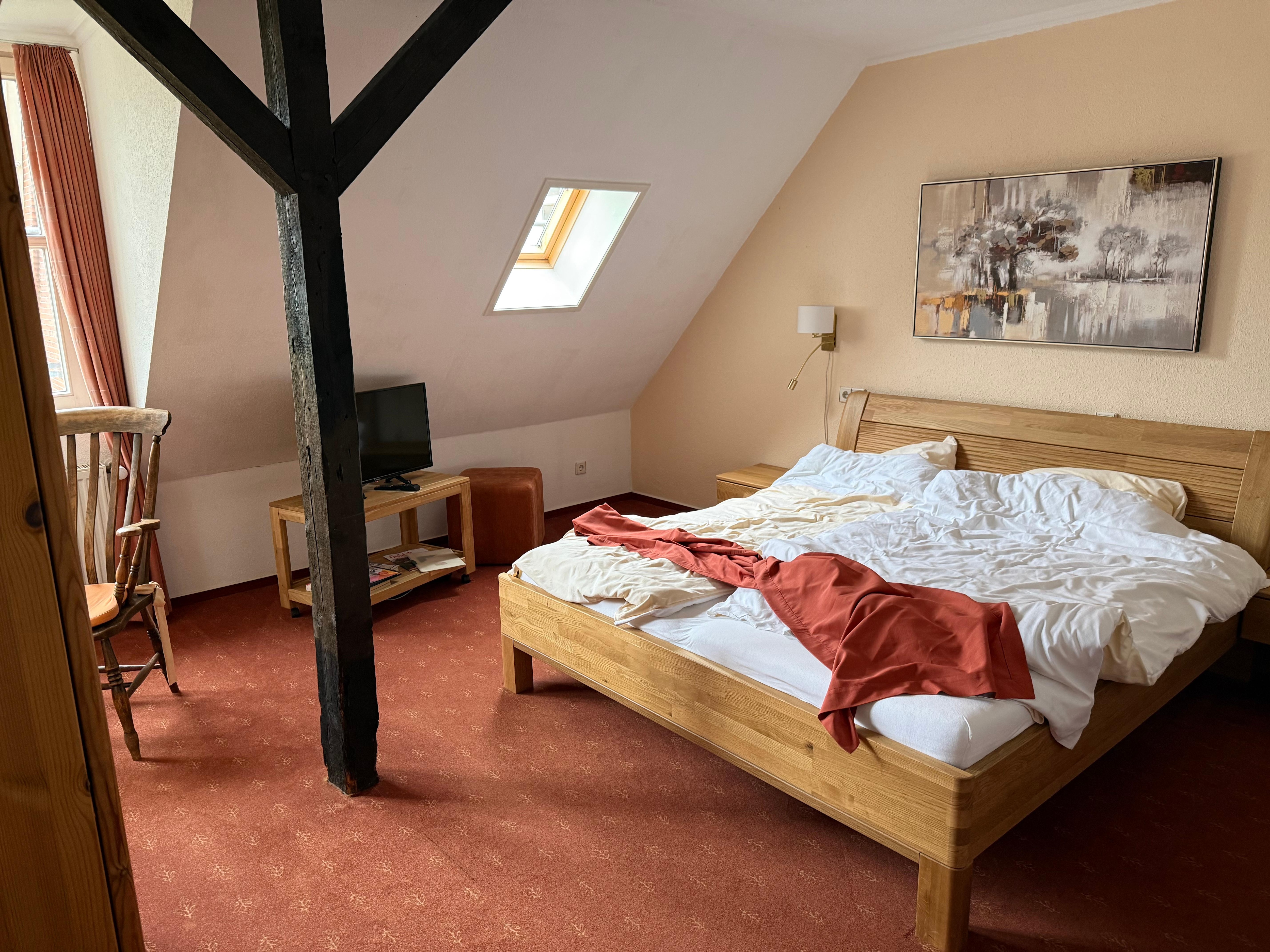 Vores værelse før vi tager af sted.