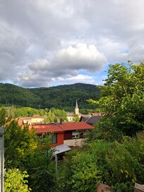 Uitzicht vanuit de tuin