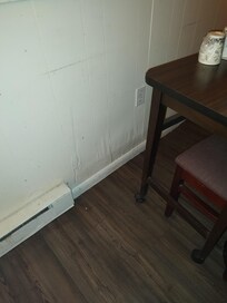 Paint peeling off the wall