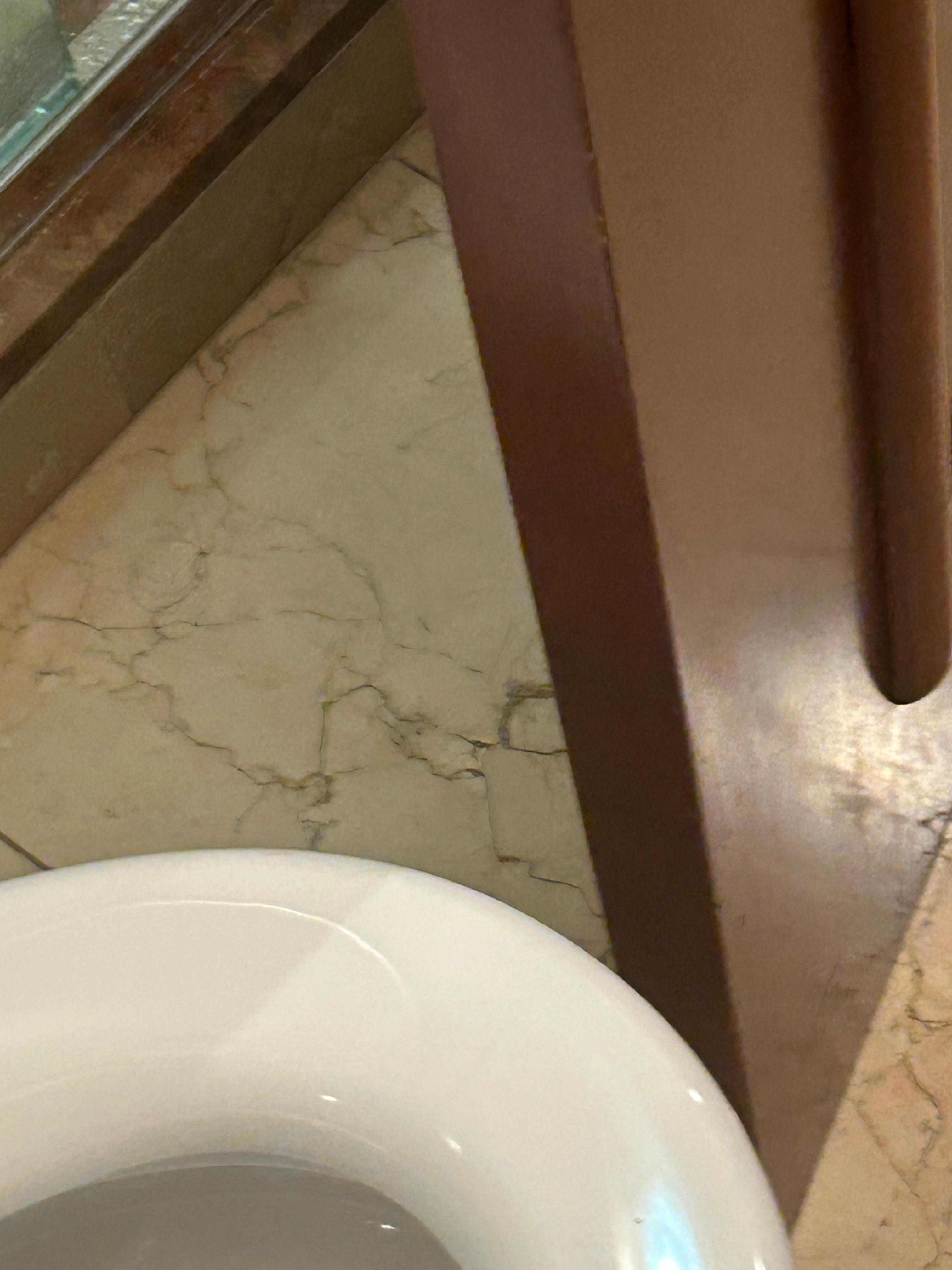Door opens in in front of toilet. No space