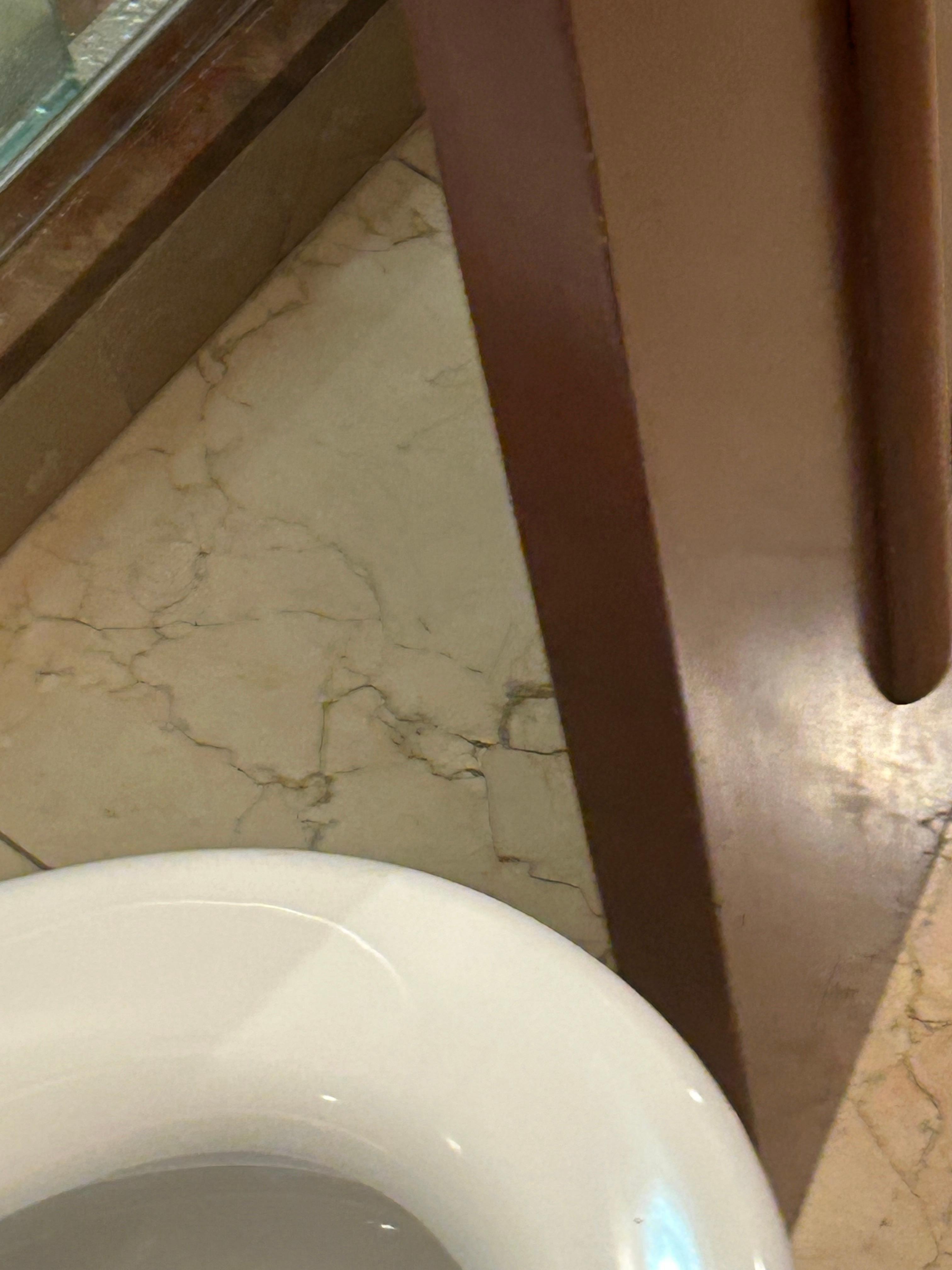 Door opens in in front of toilet. No space