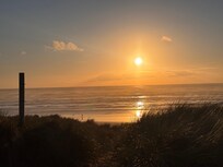 Just as you’re coming over the path to the beach