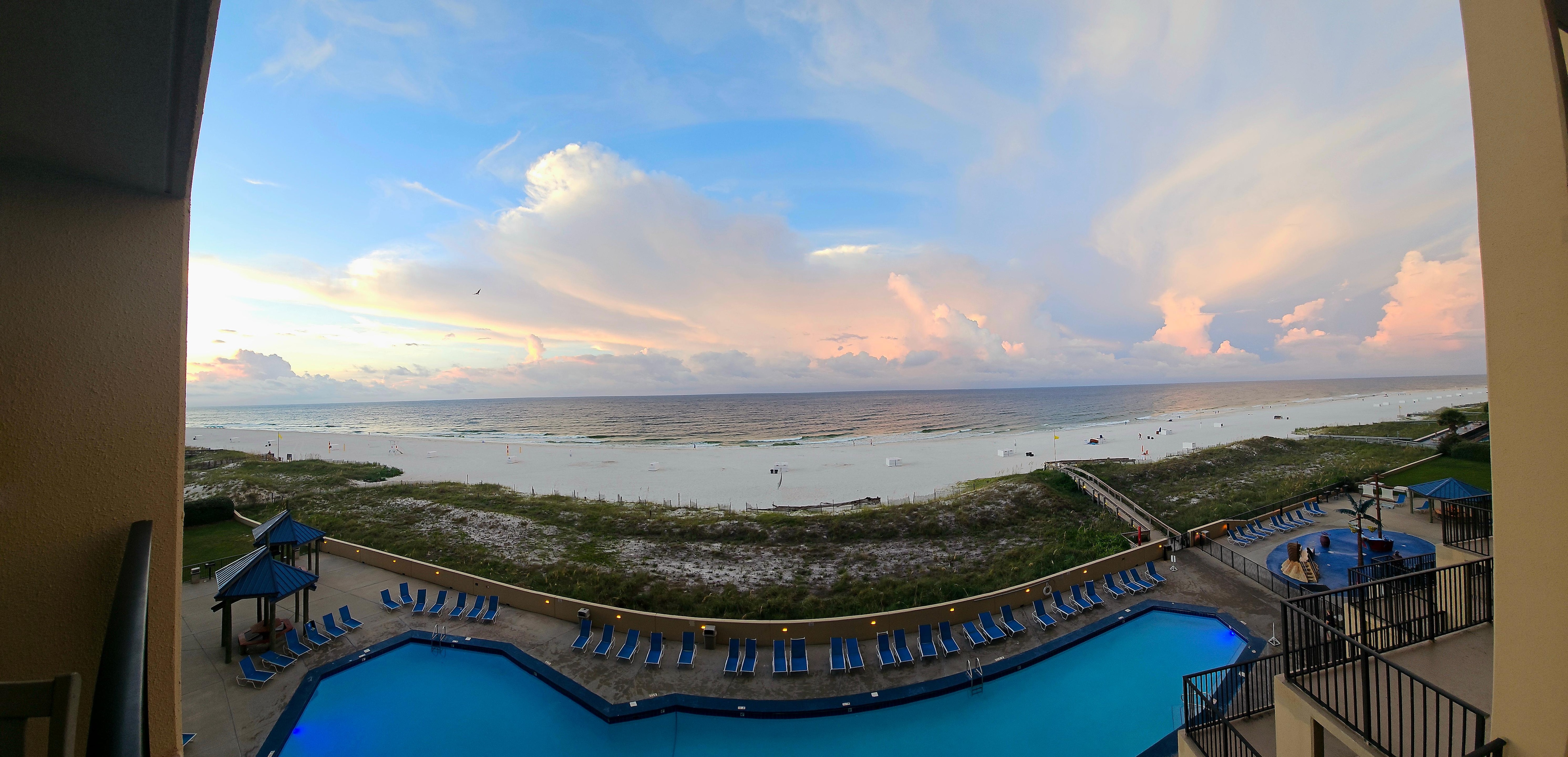 Panoramic view from the balcony. 