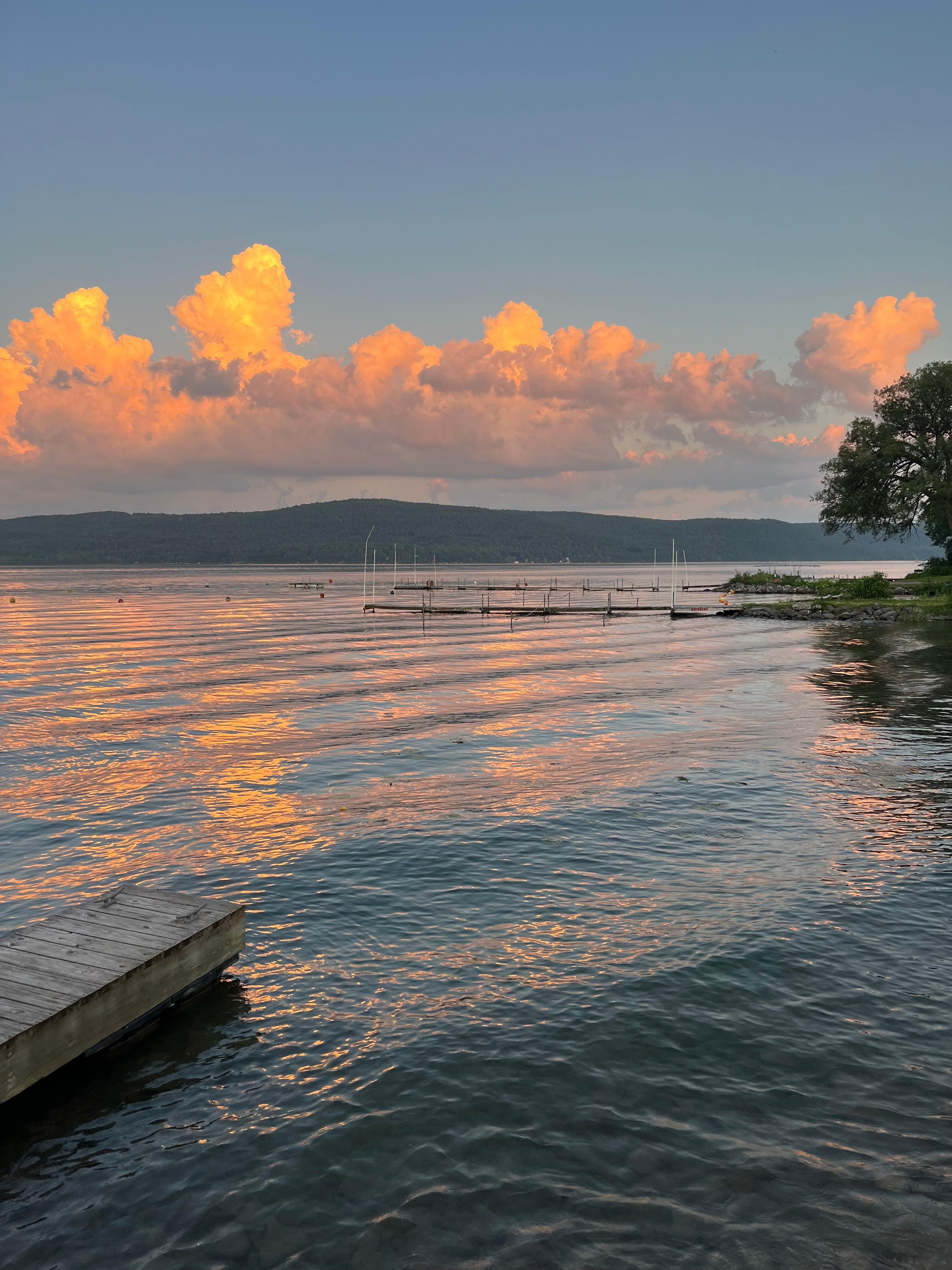View of the lake from beach