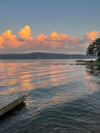 View of the lake from beach