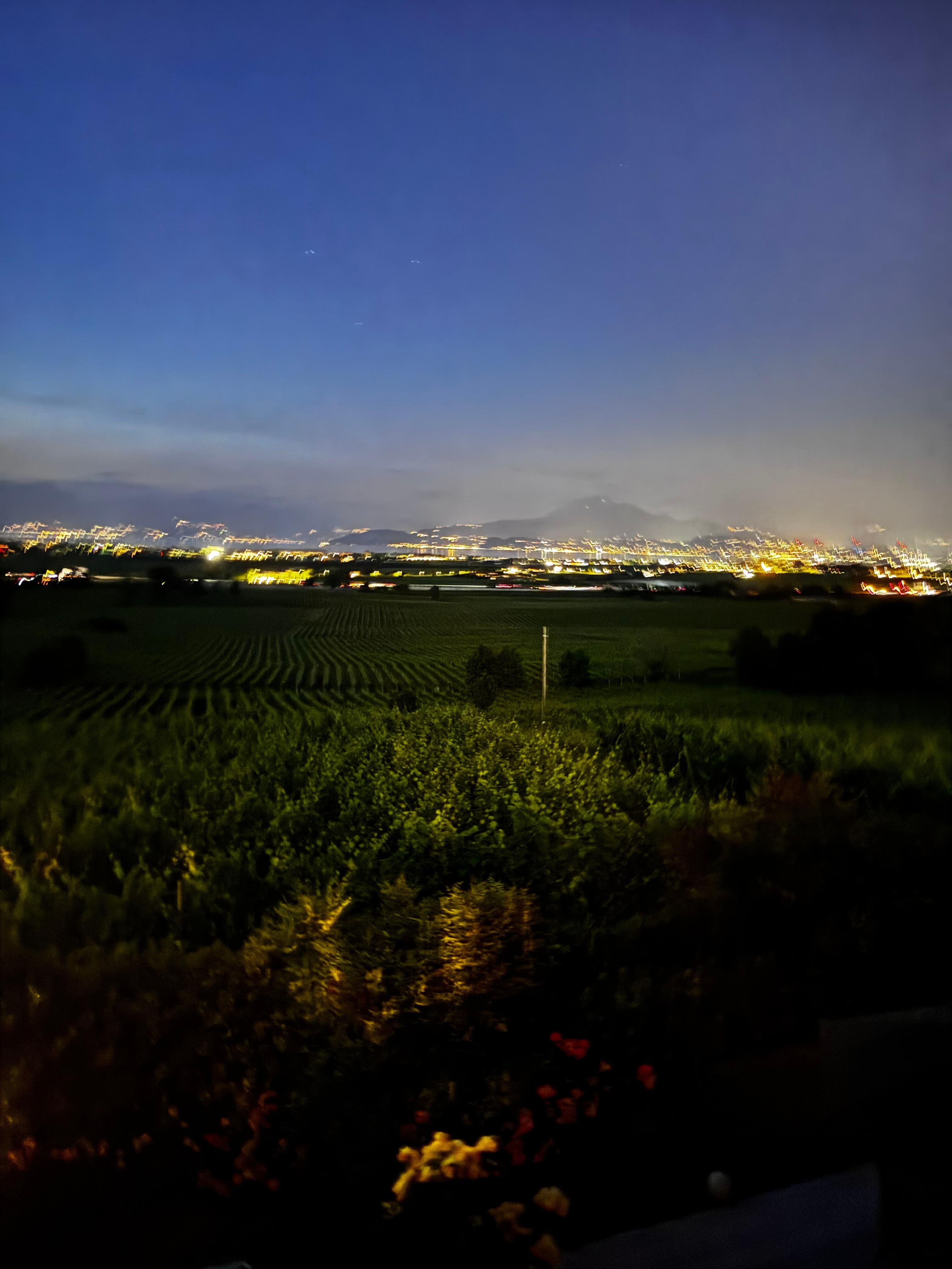 Lake view at night