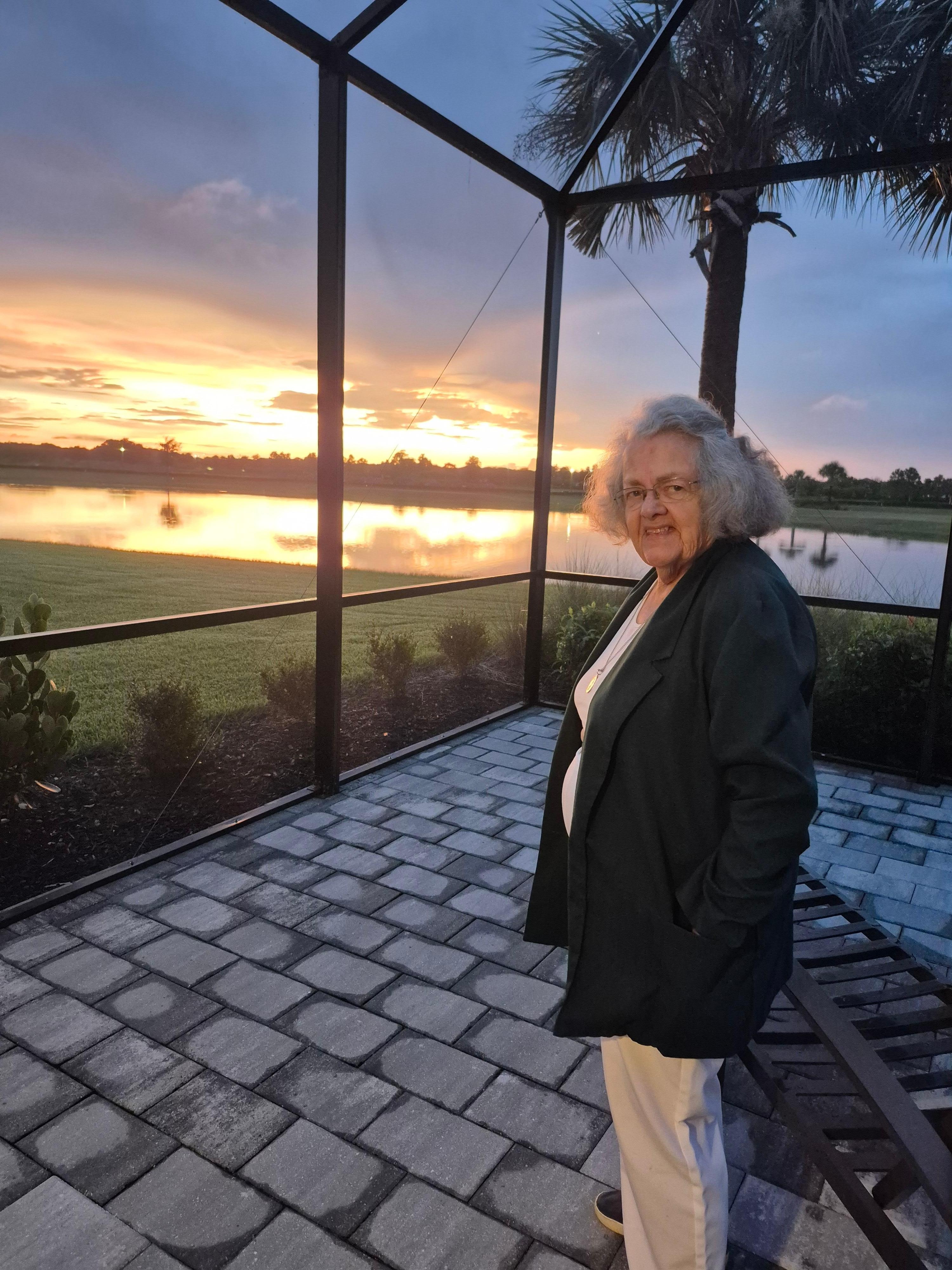 Same view with my mom, Jane Daly.