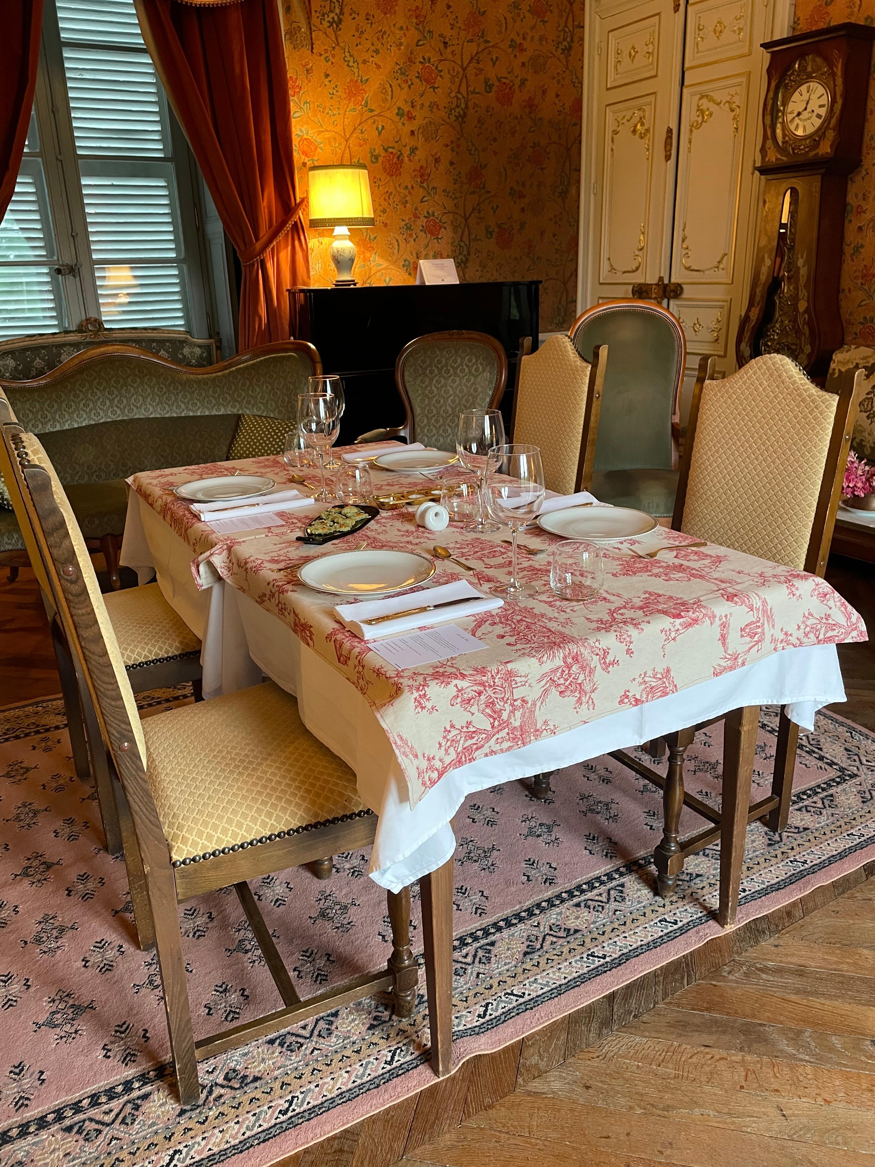 Our dinner table. Dinner prepared by Irina Perminova.