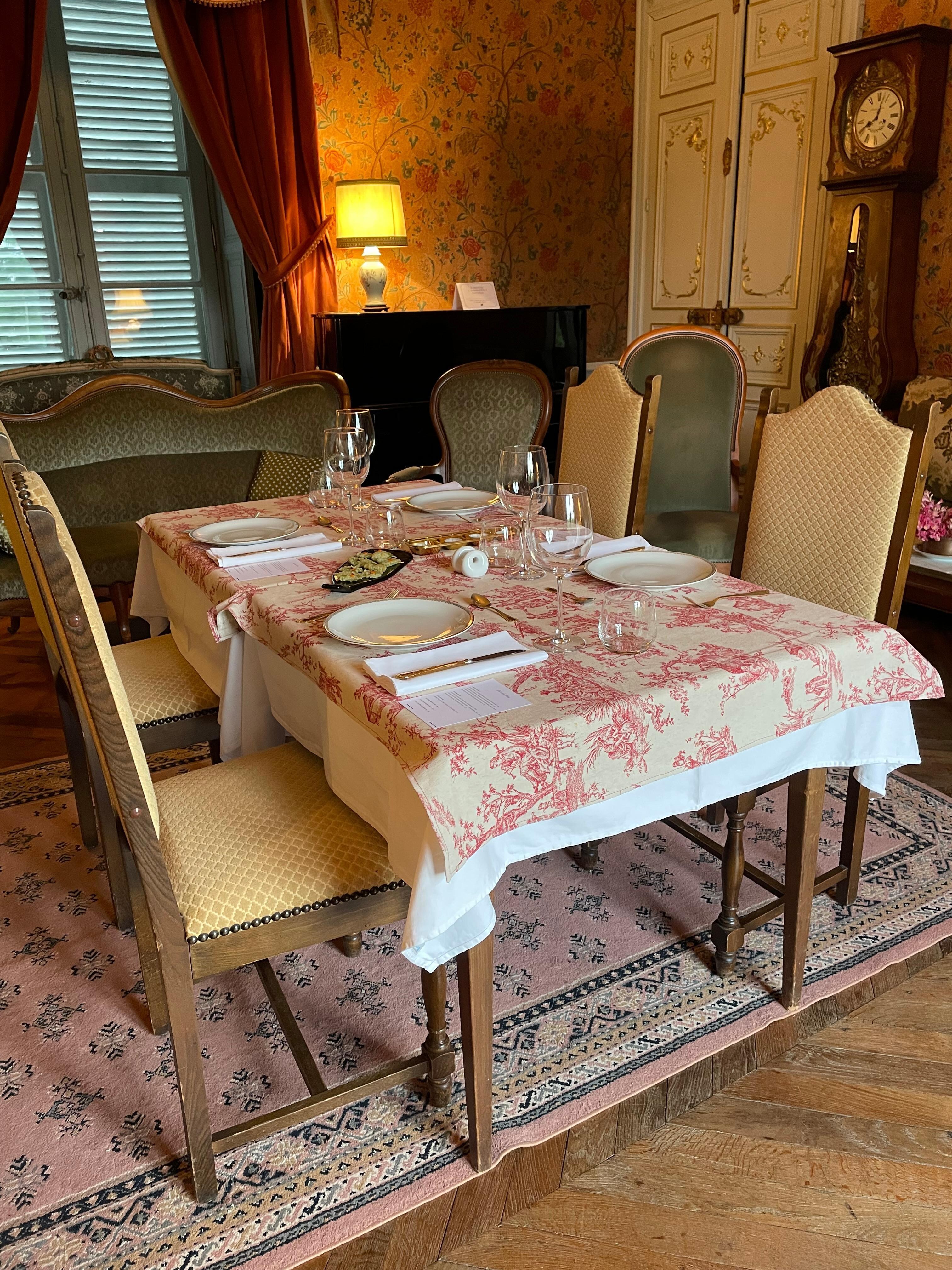 Our dinner table. Dinner prepared by Irina Perminova.