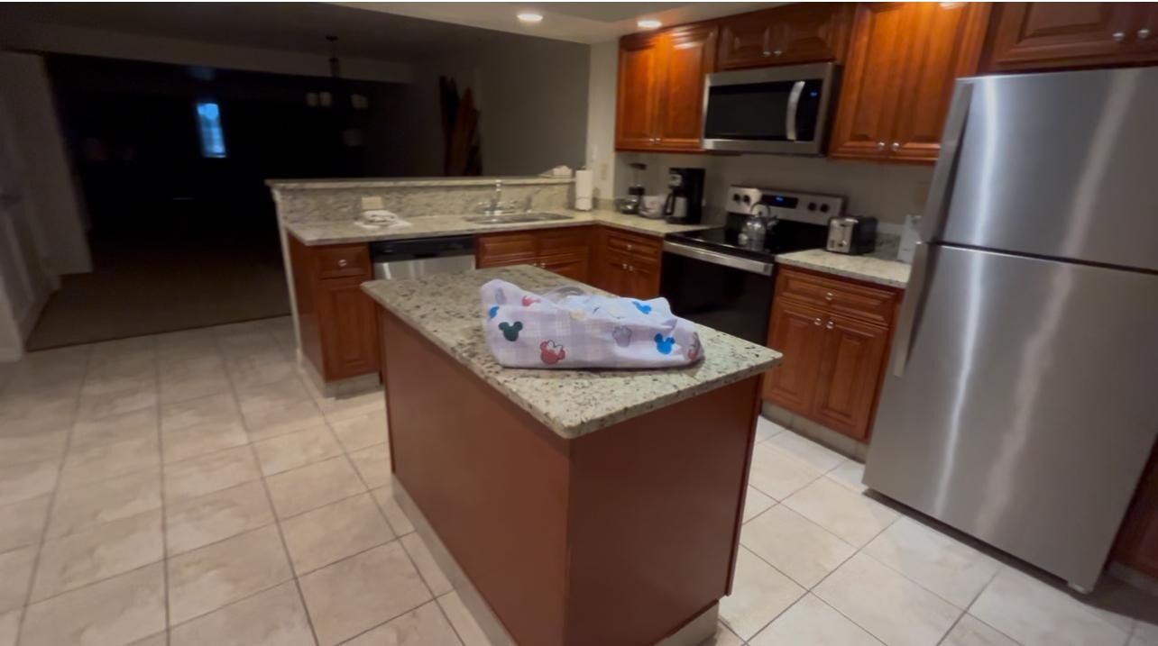 Upon entering their was a big kitchen… 