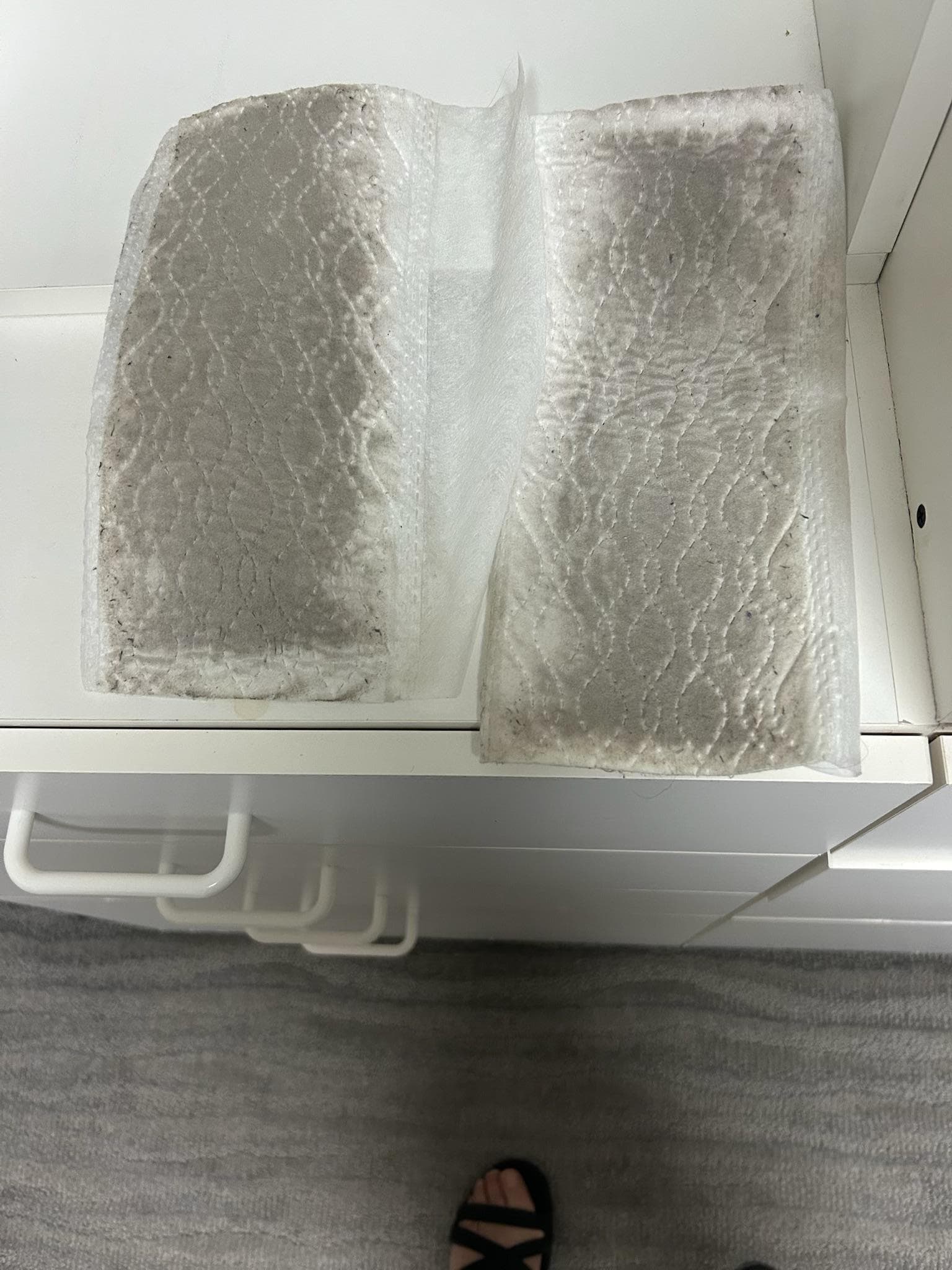 Swifters from cleaning drawers in Master Bedroom 