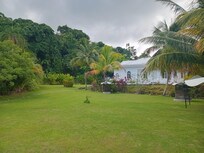 The rear of the hotel