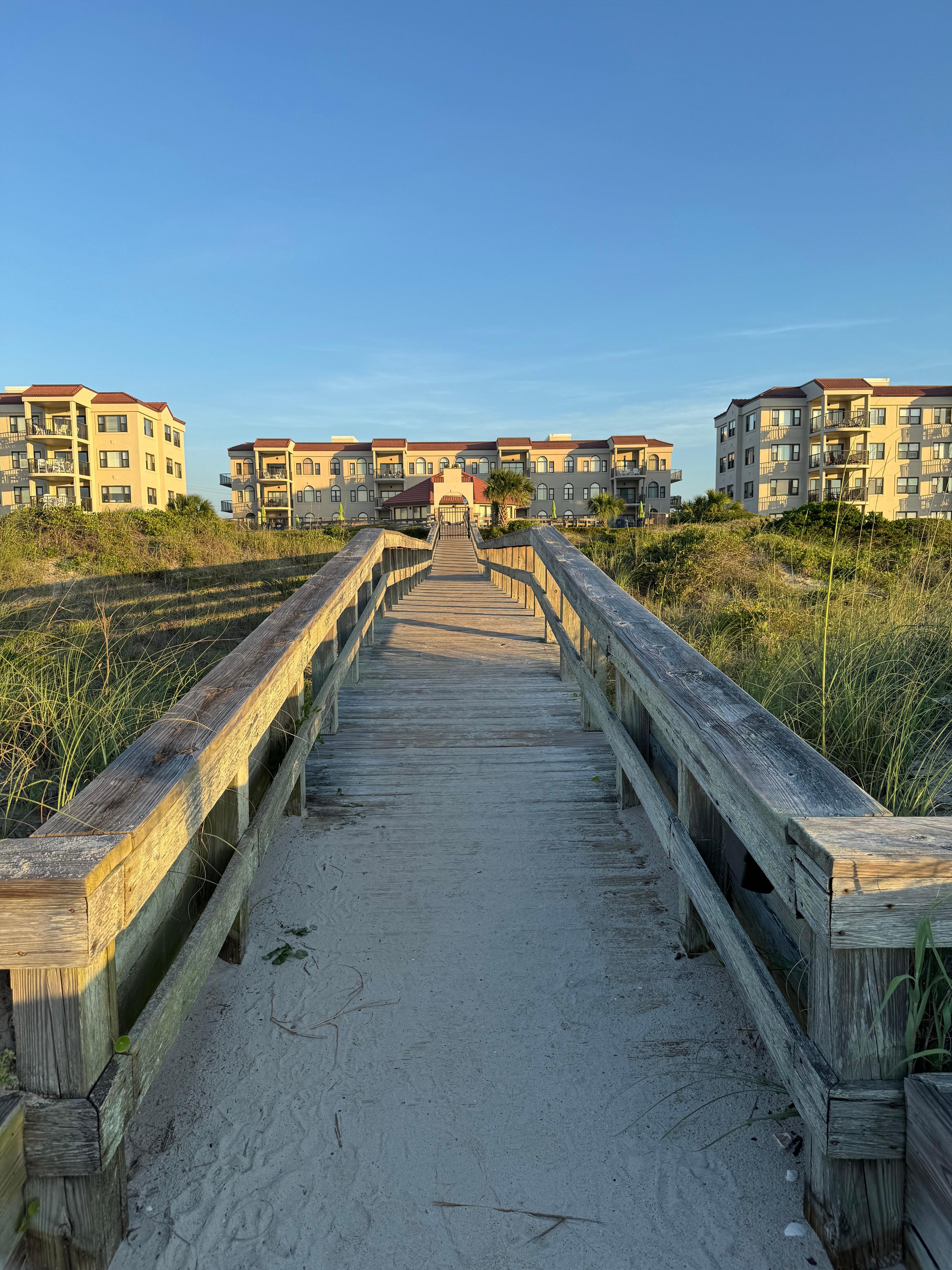 View looking at resort from beach