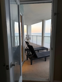 Entrance to balcony from master bedroom