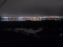 View of Eureka across the bay, sitting in the hot tub in the backyard.