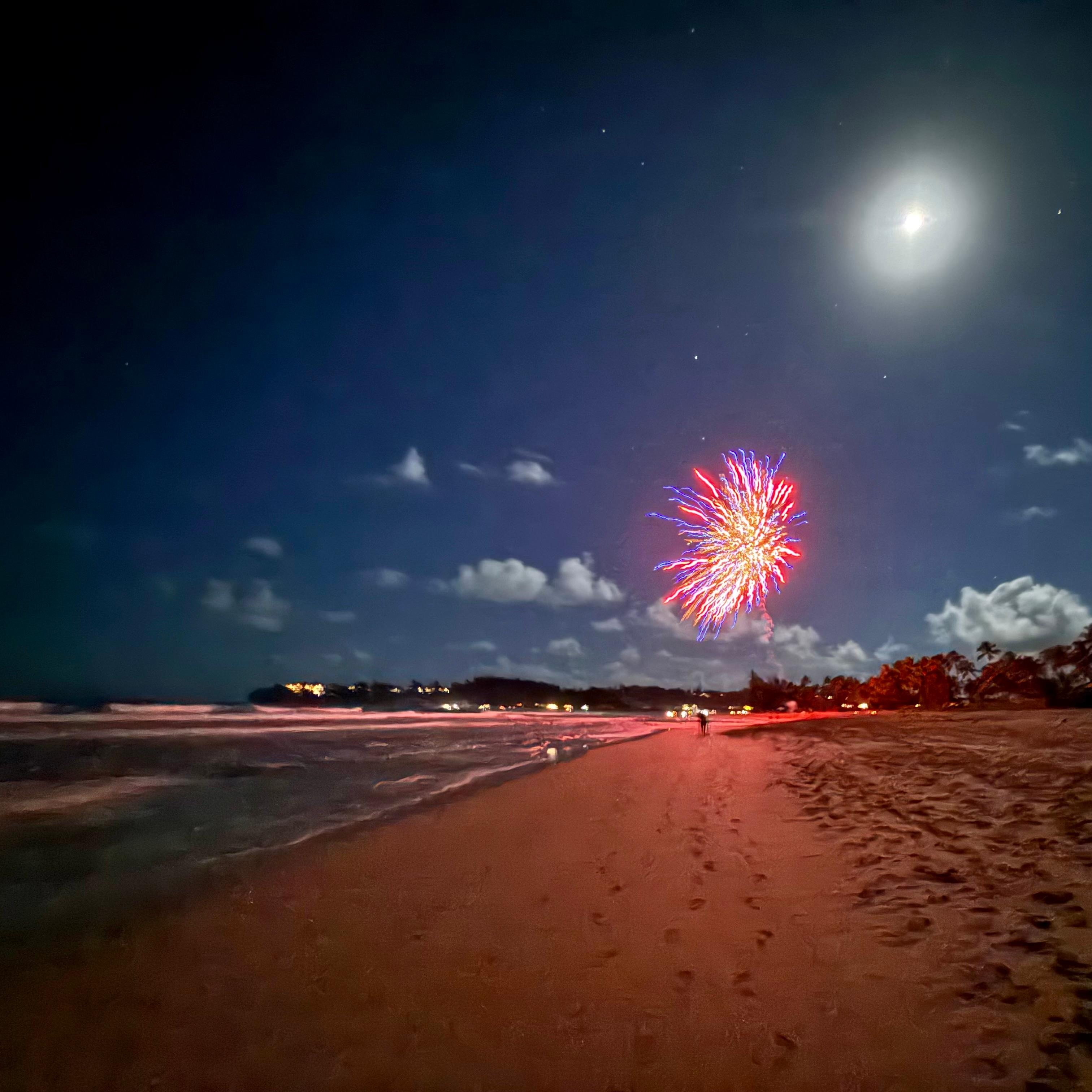 New Year’s Eve celebrations on the beach. It was magical!