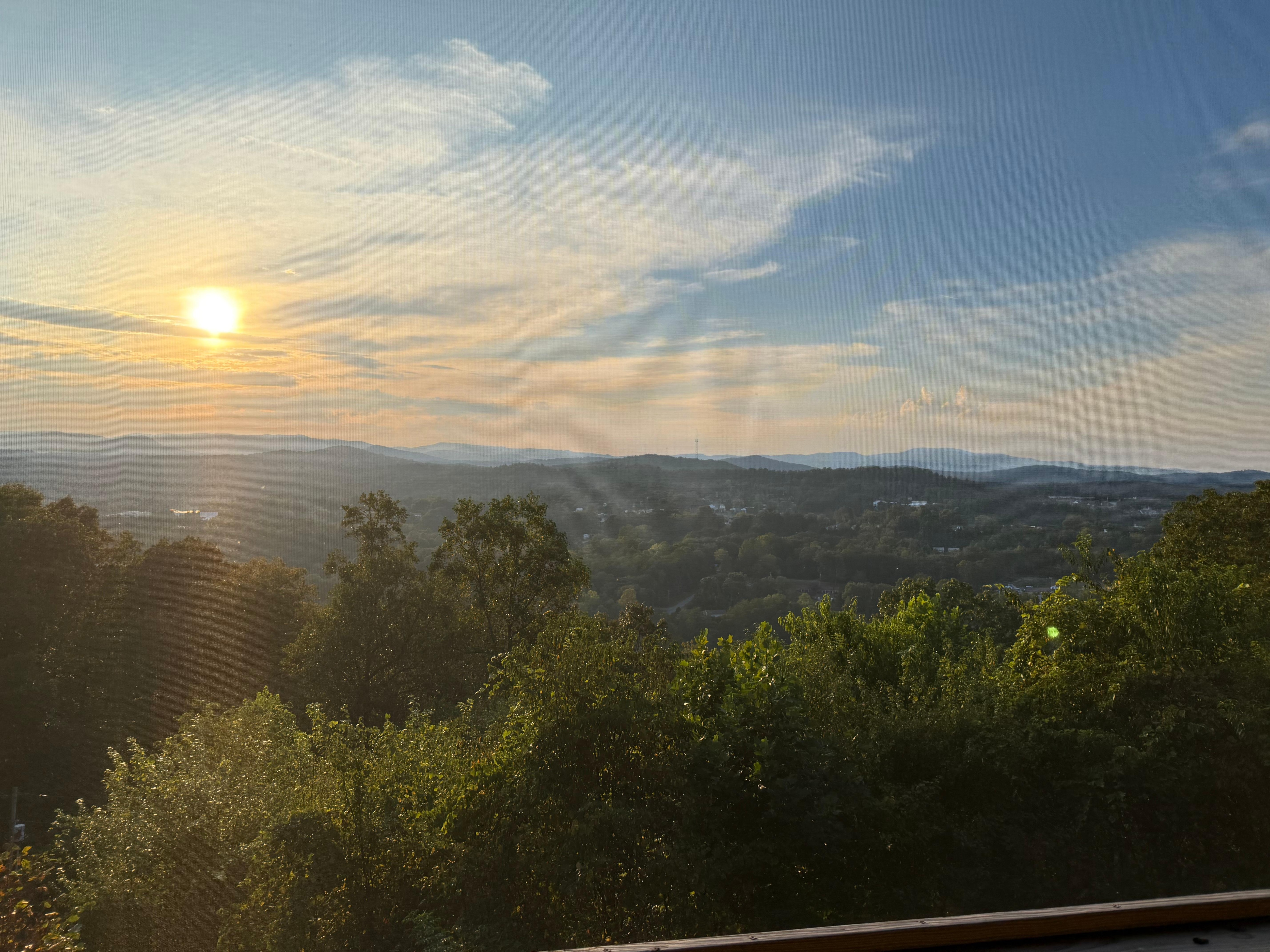 This is a view from the property’s back deck on one of our days there. 