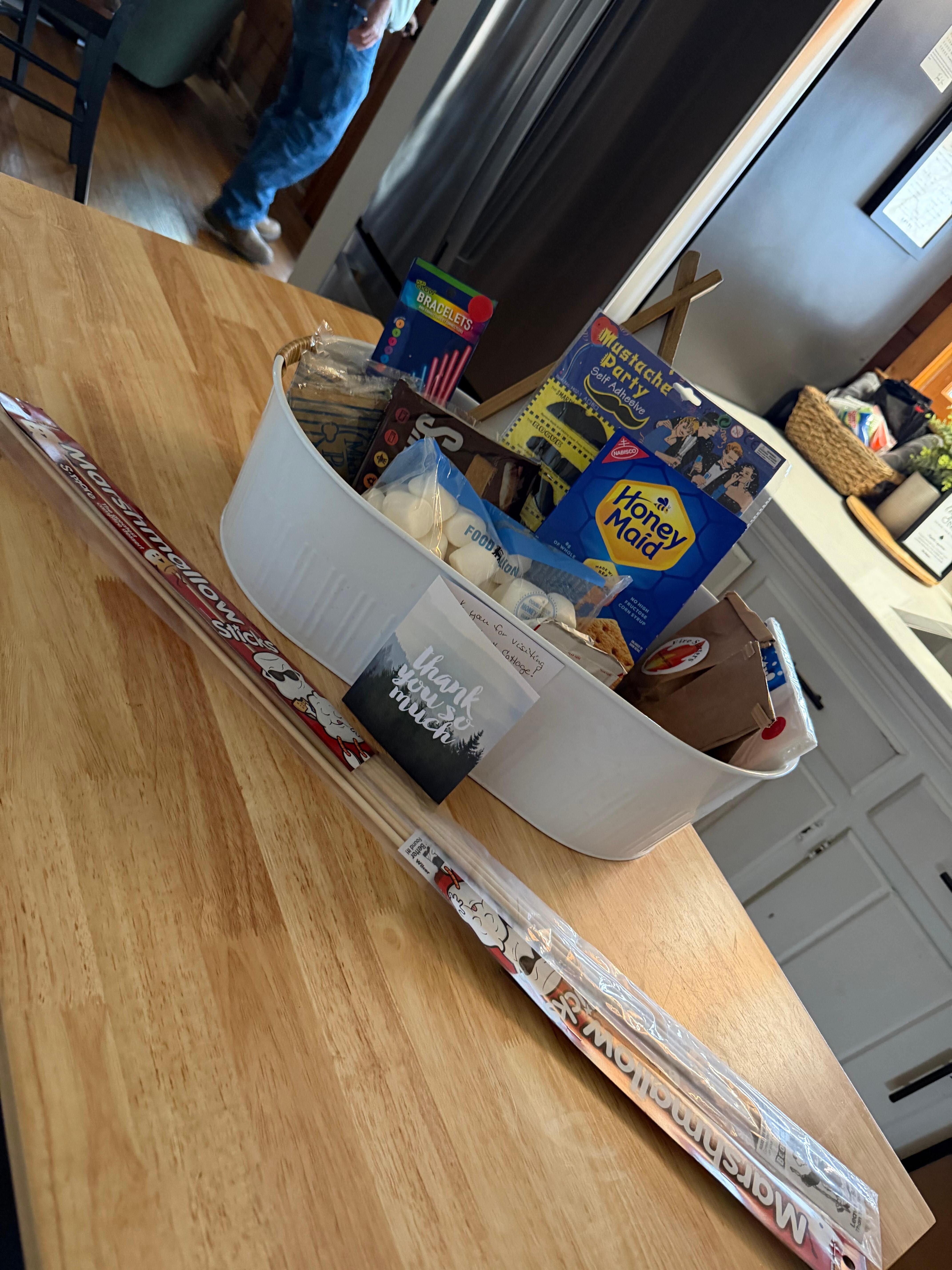 Our goody basket from the host. 