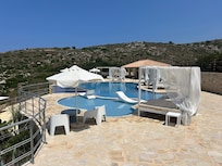The pool area