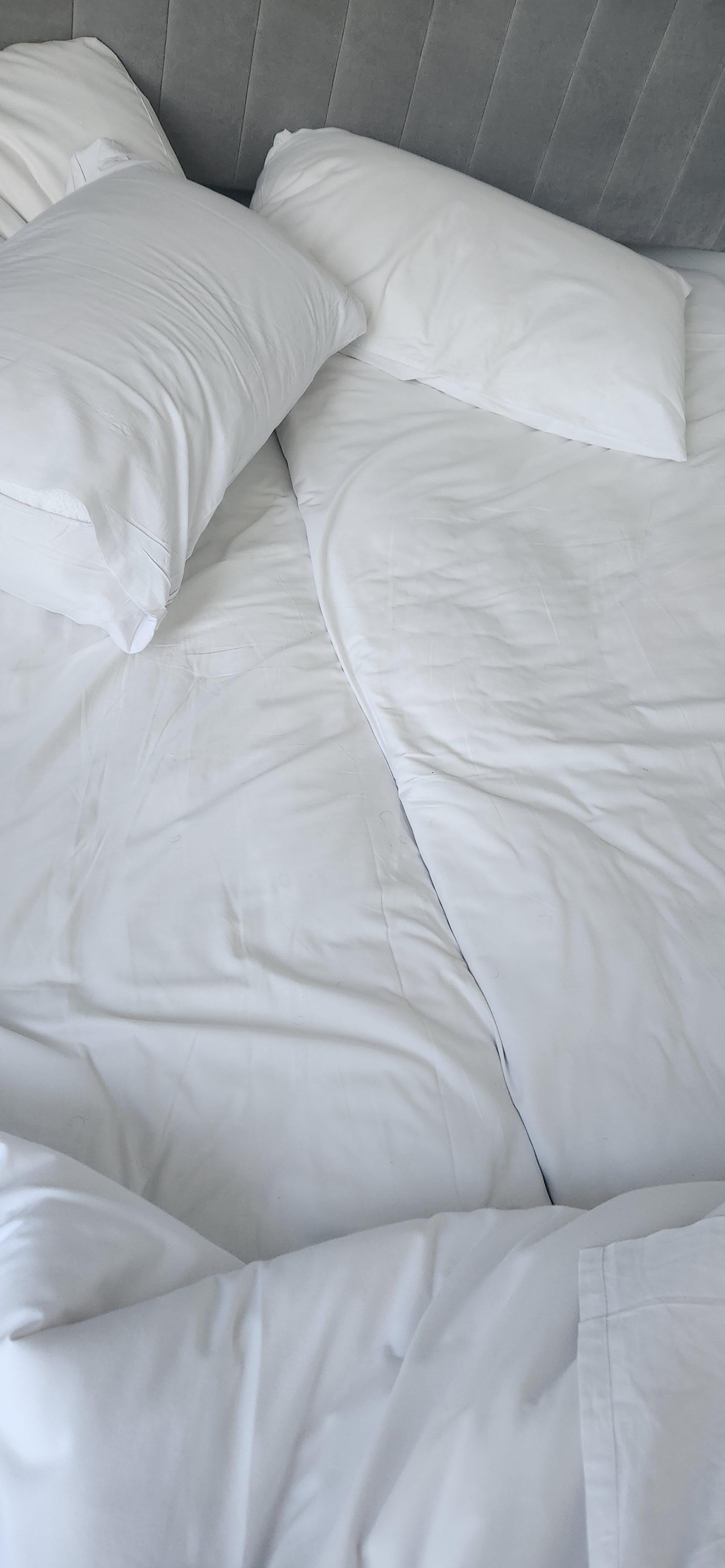 King beds that's 2 singles poorly together. Very uncomfortable 