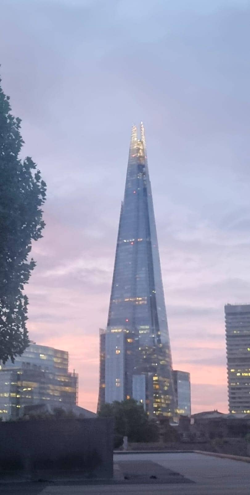 Shard early morning view - from hotel room!
