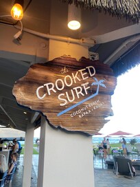 Fun outdoor bar by pool