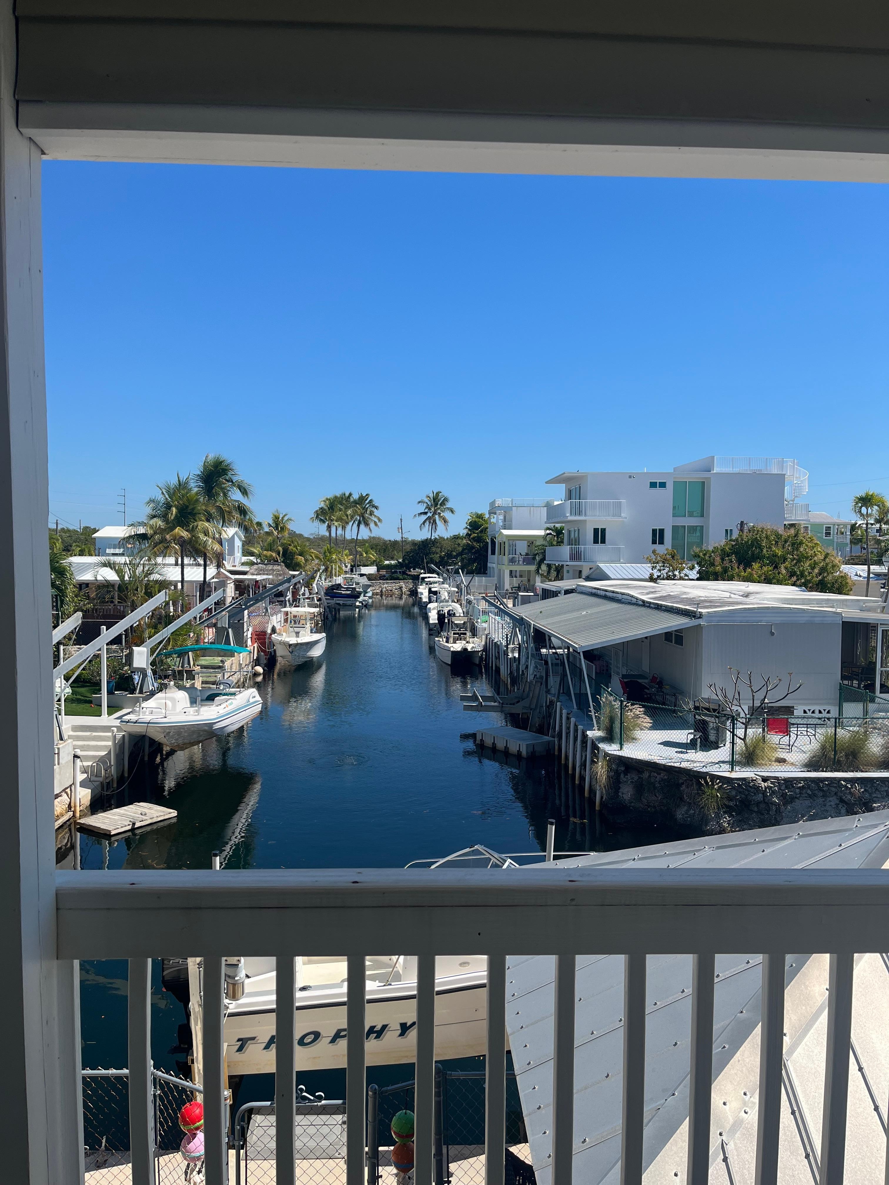 View of the canal from upstairs deck! 