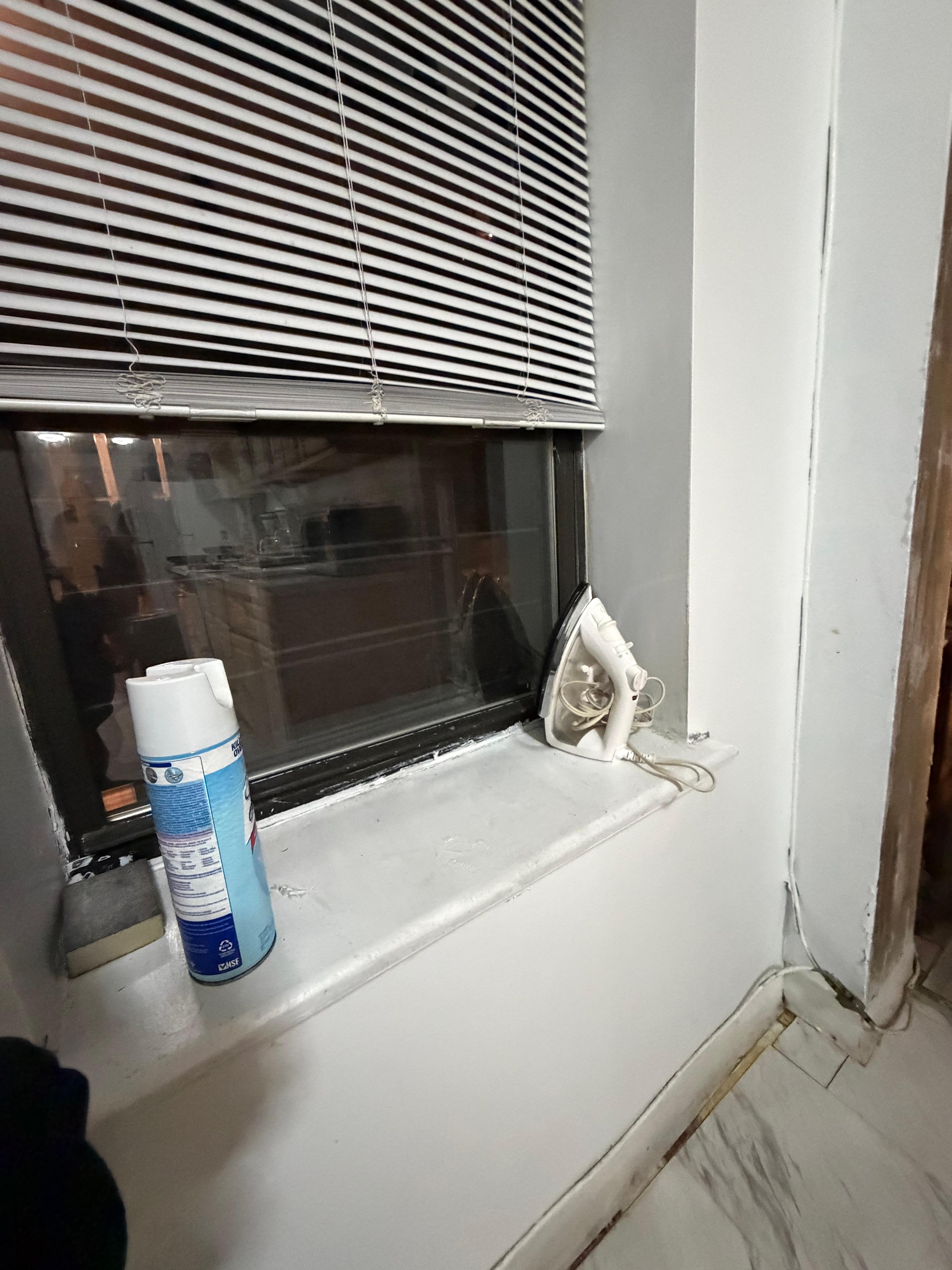 One of windows with crap in it, broke. Blinds and wouldn’t stay open. 