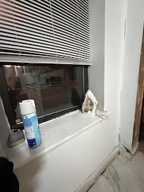 One of windows with crap in it, broke. Blinds and wouldn’t stay open.