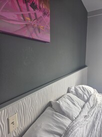 Handprints on wall bed 1