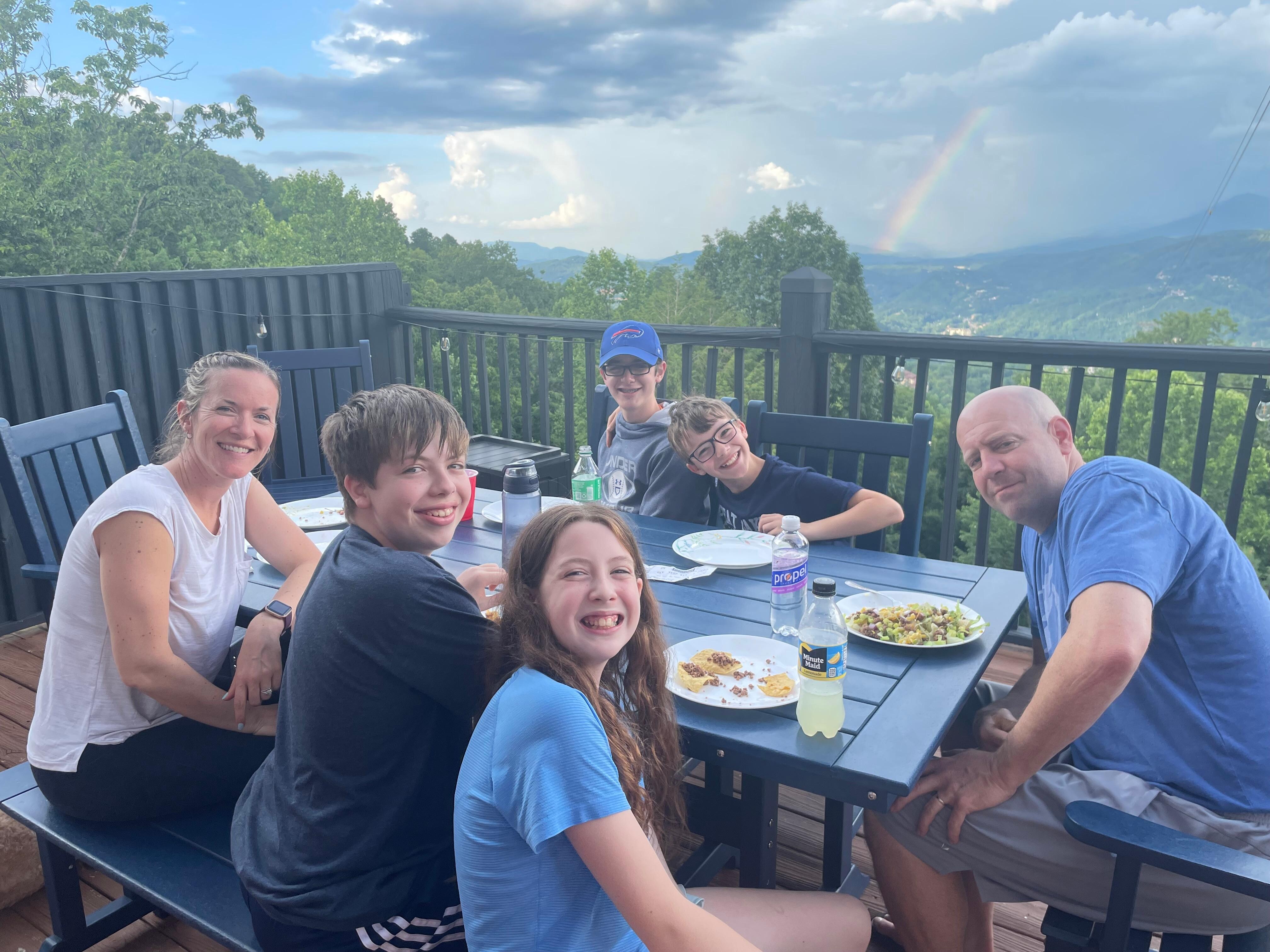 Lovely dinners on the upper deck as the sun has passed by then