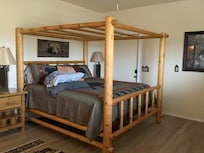 Large bedroom, comfortable bed