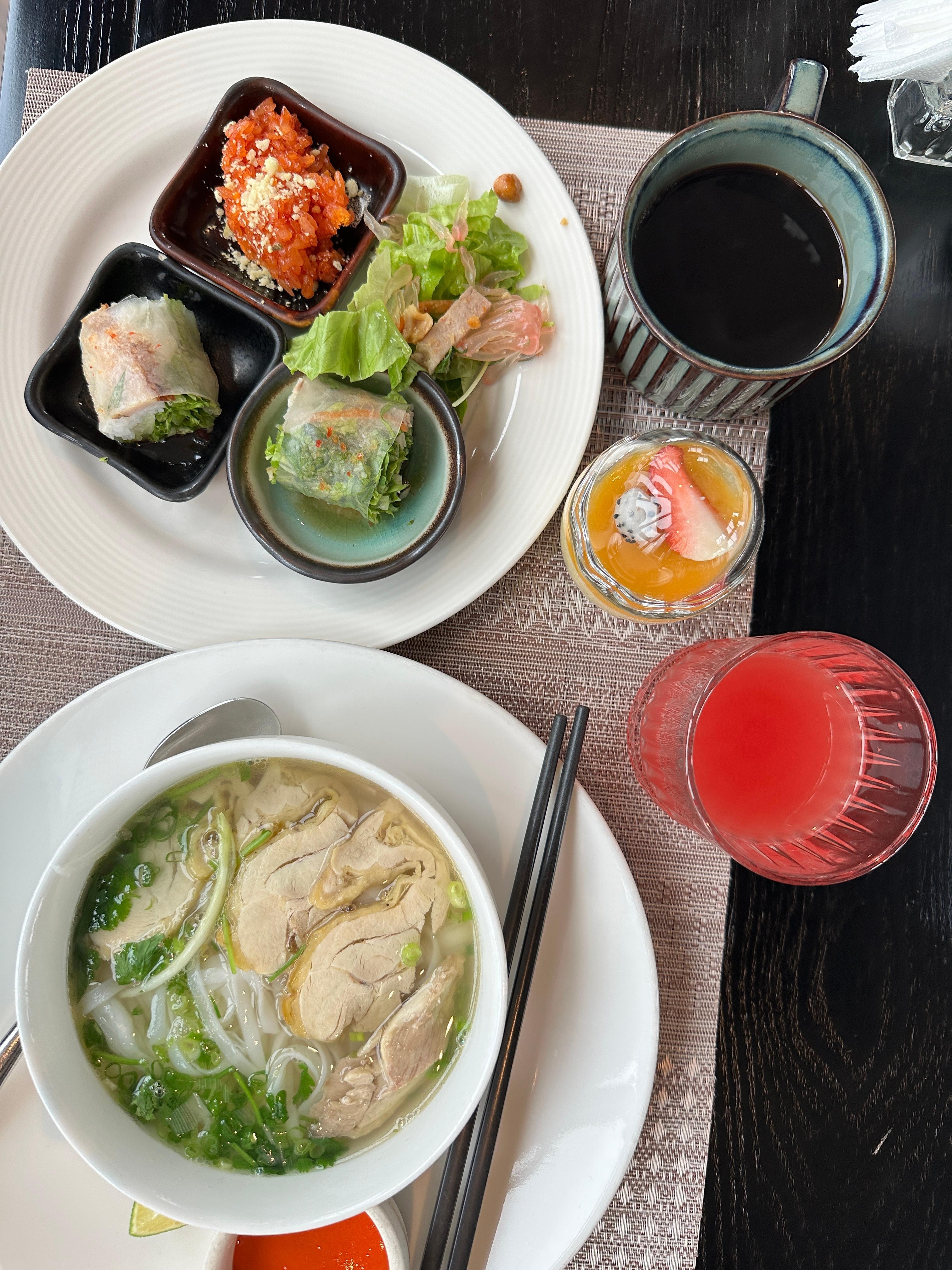 Delicious buffet and order by item breakfast 