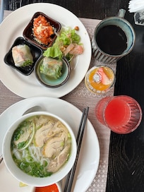 Delicious buffet and order by item breakfast