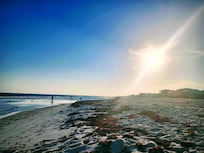 Looking west down the beach.