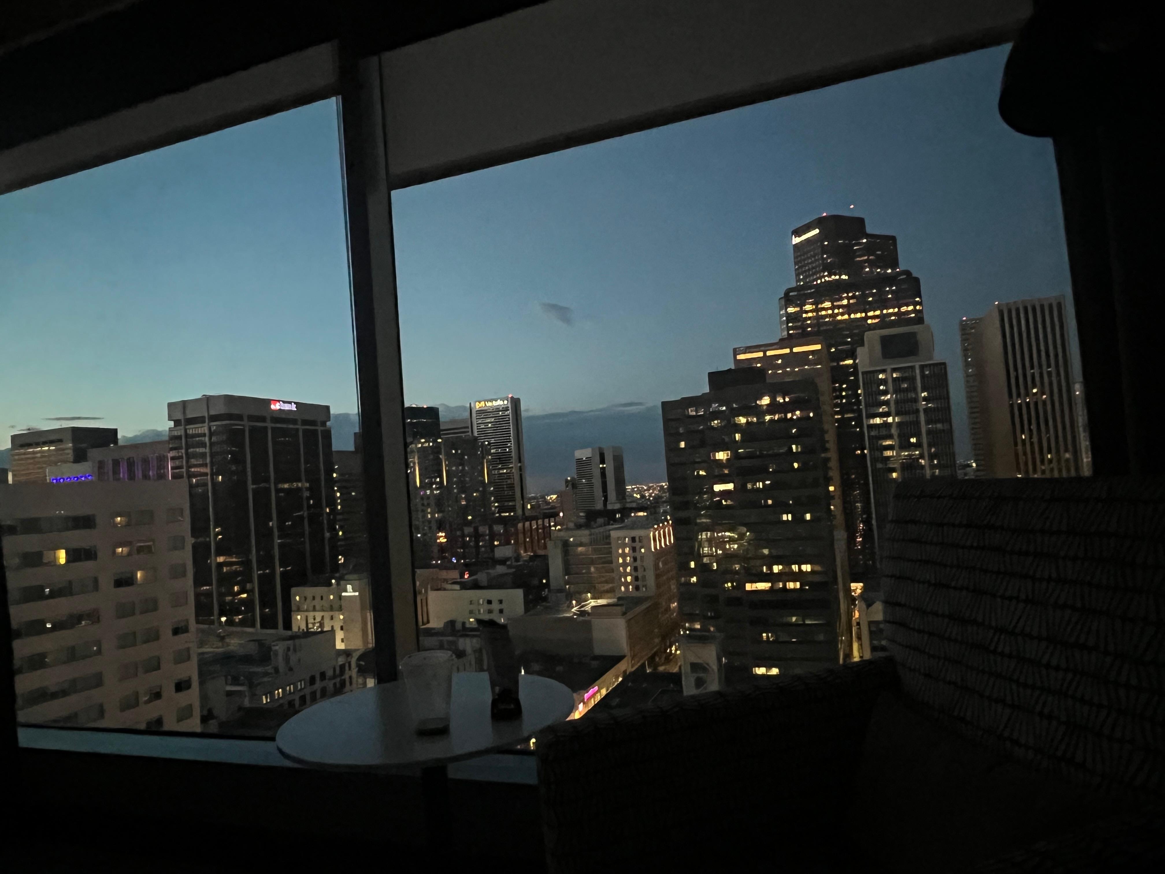 My room on top floor (20) at dusk