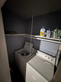 Laundry area, no bedding here.