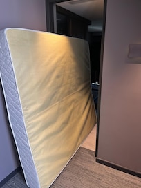 Bedding in hallway