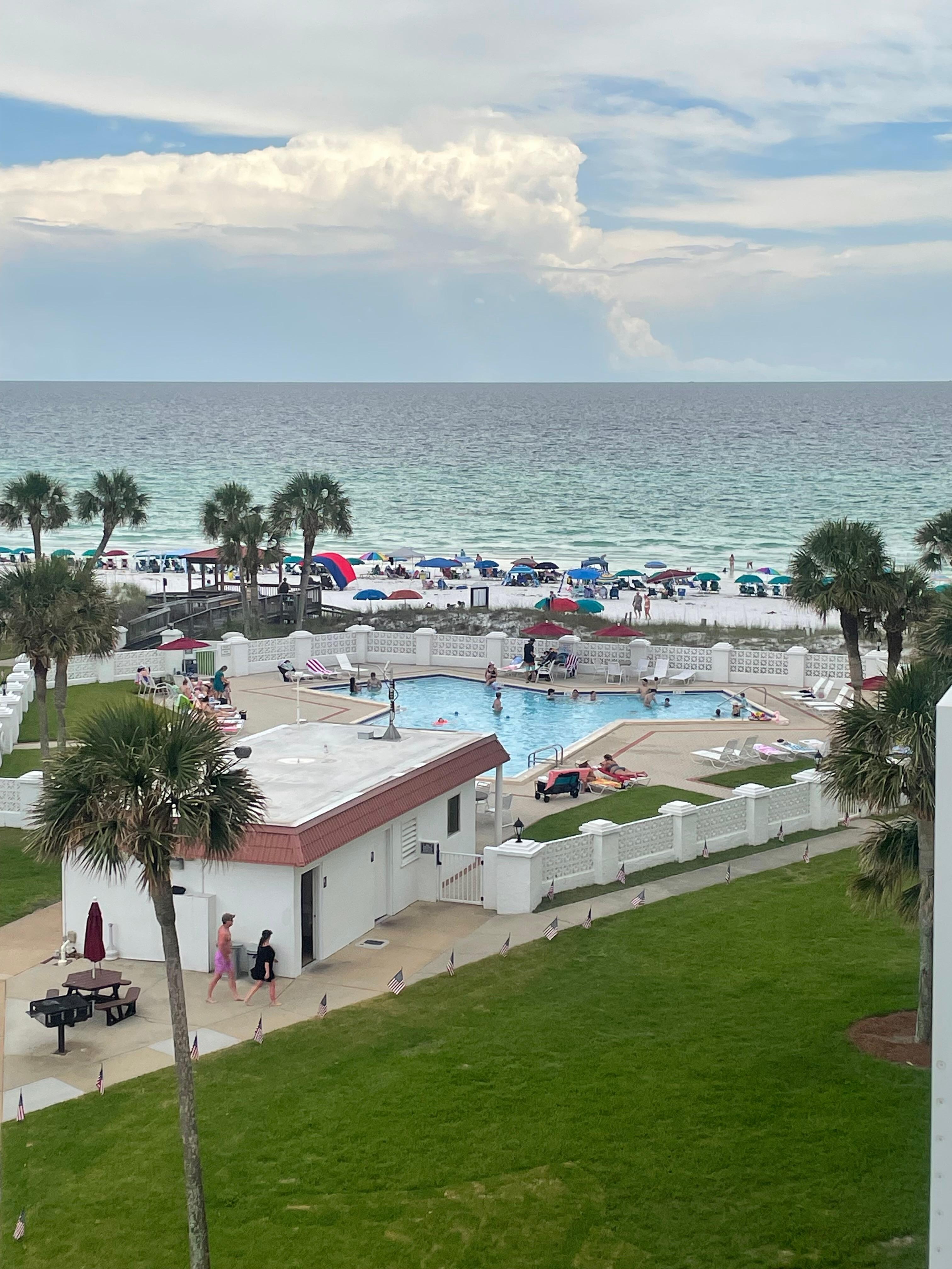 The view from the balcony. 