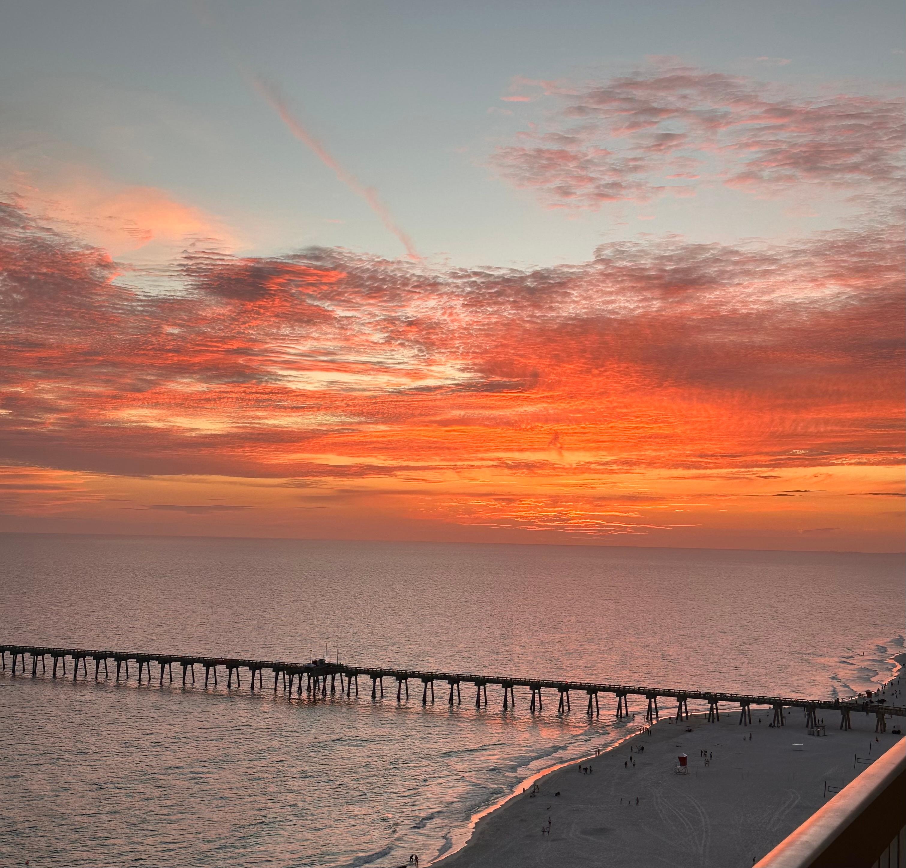 The gorgeous Sunset from our balcony as well! 