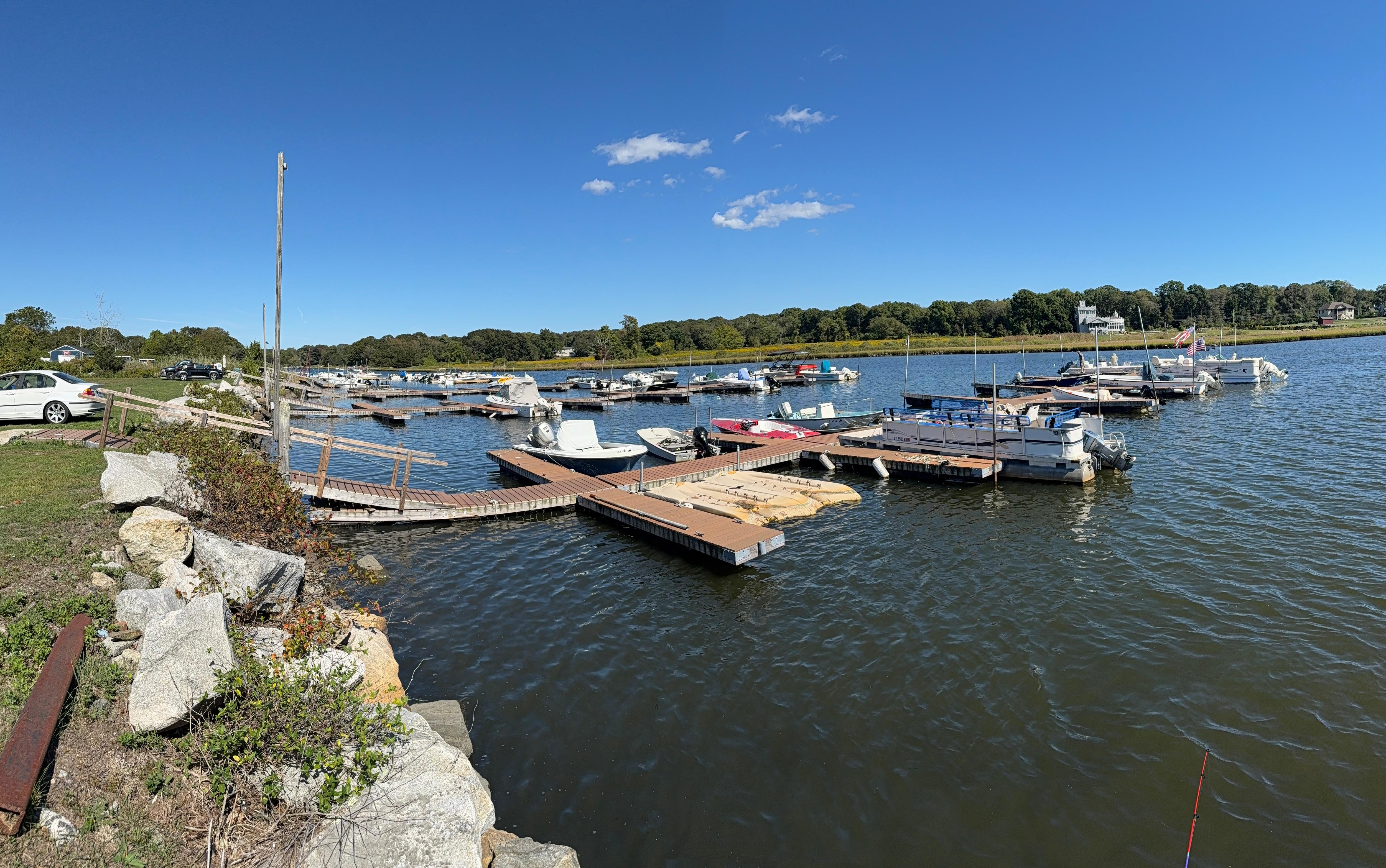 View from the water’s edge. 