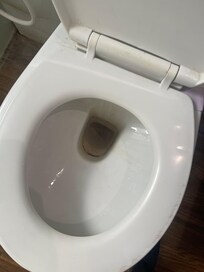 Inside the pan is dirty.