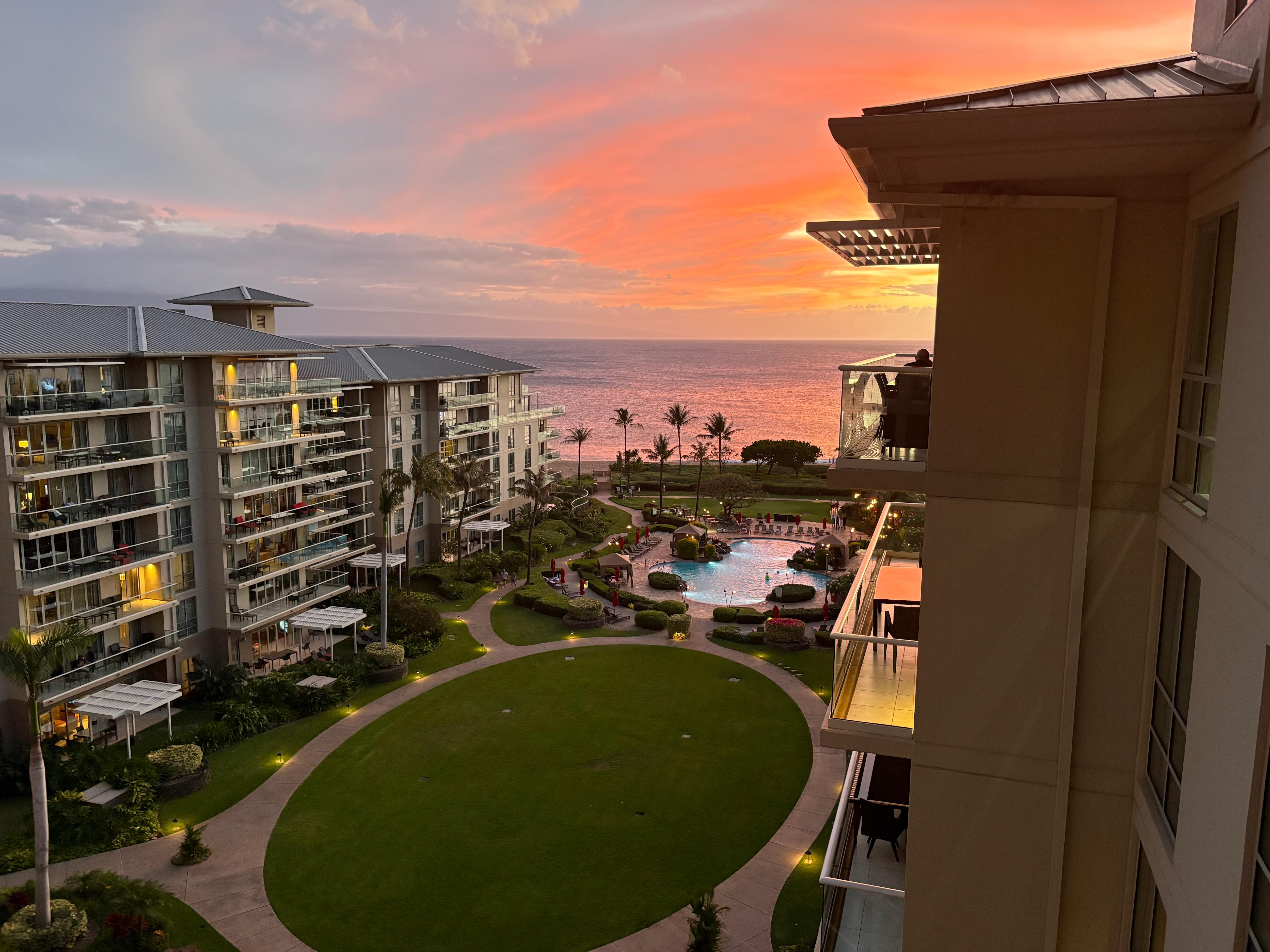 Our last night. Goodnight Maui from our balcony