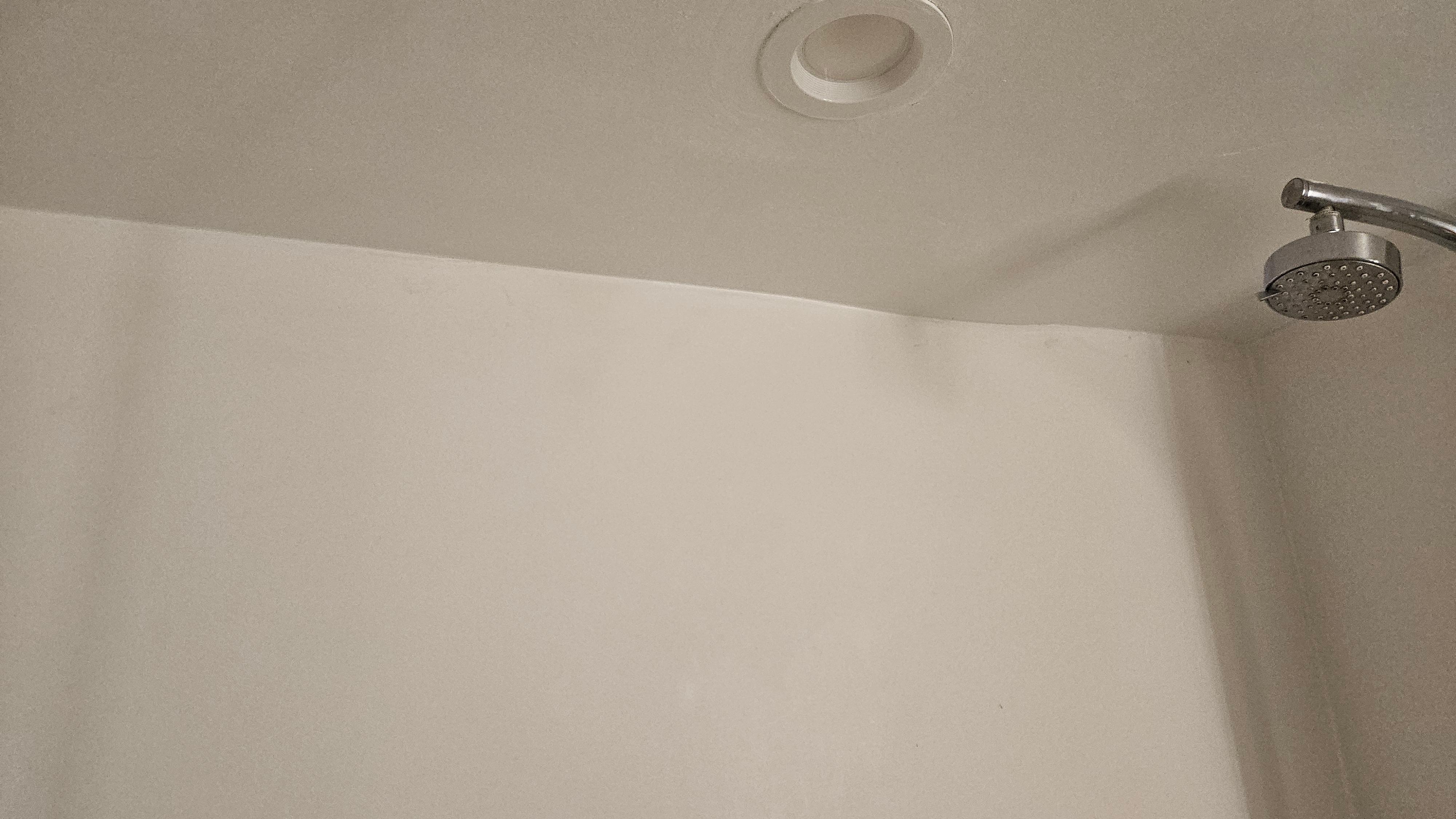 Wall near shower head