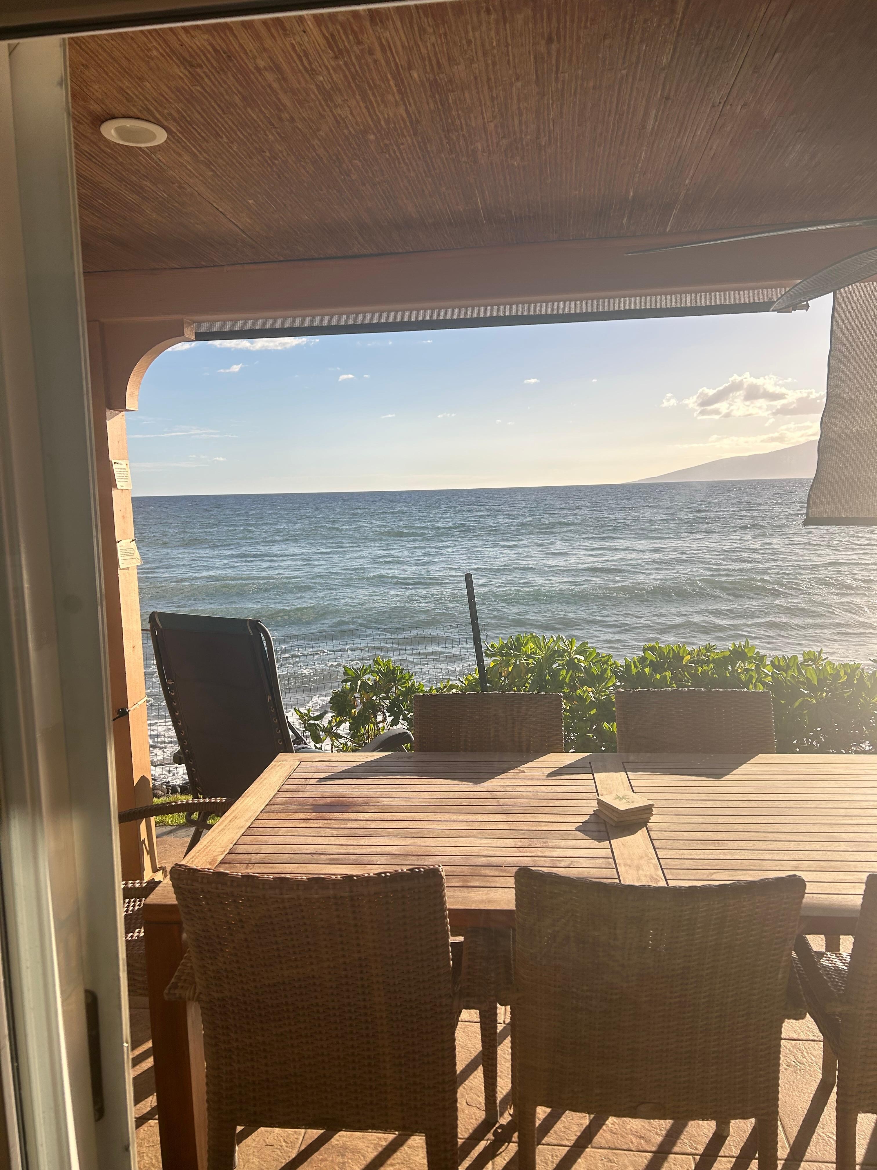 Outdoor table was perfect for breakfast and evenings!!