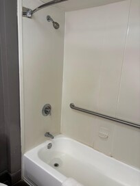 No shower curtain took long time to get curtain so can shower