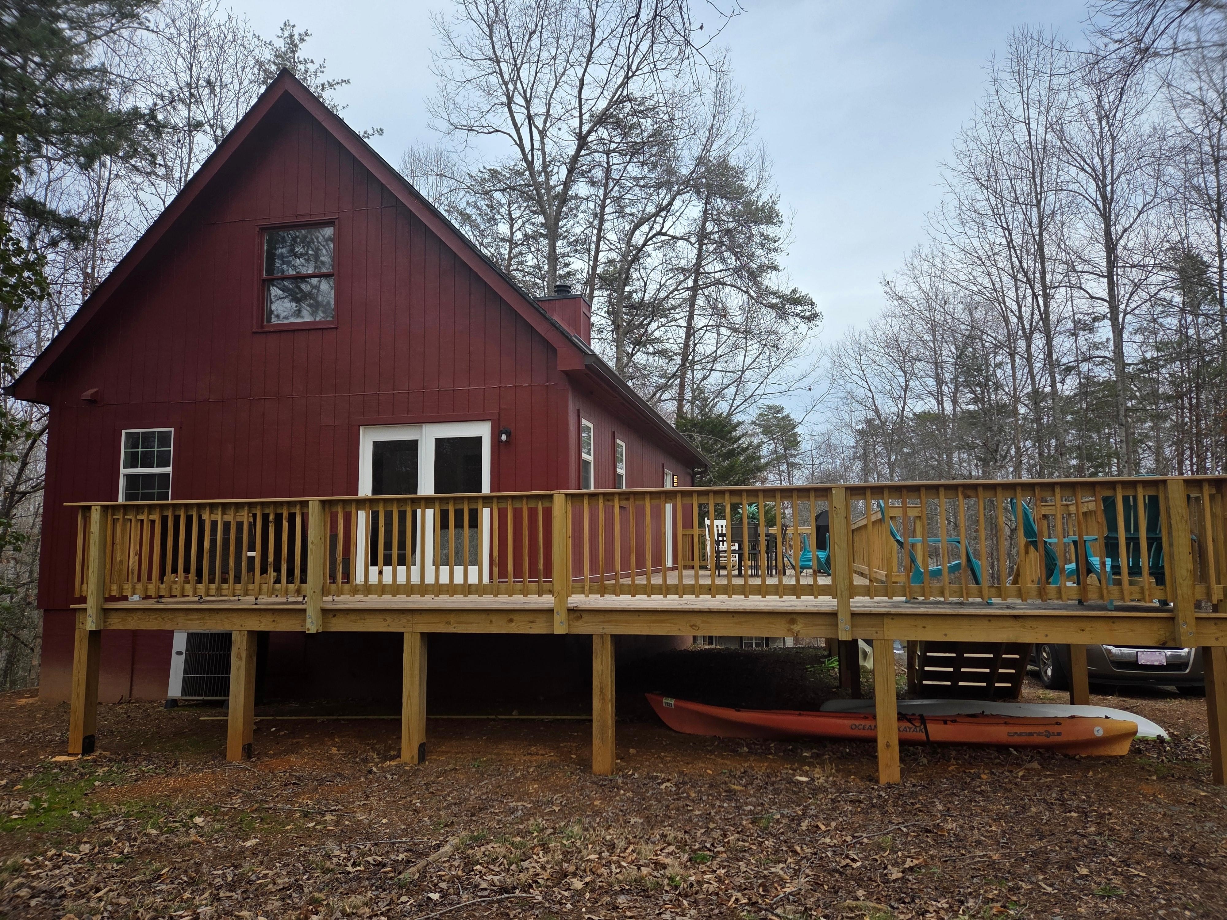 Rear view, just needs a hot tub, hint hint. 