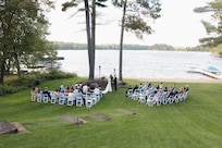 Our lakeside ceremony.