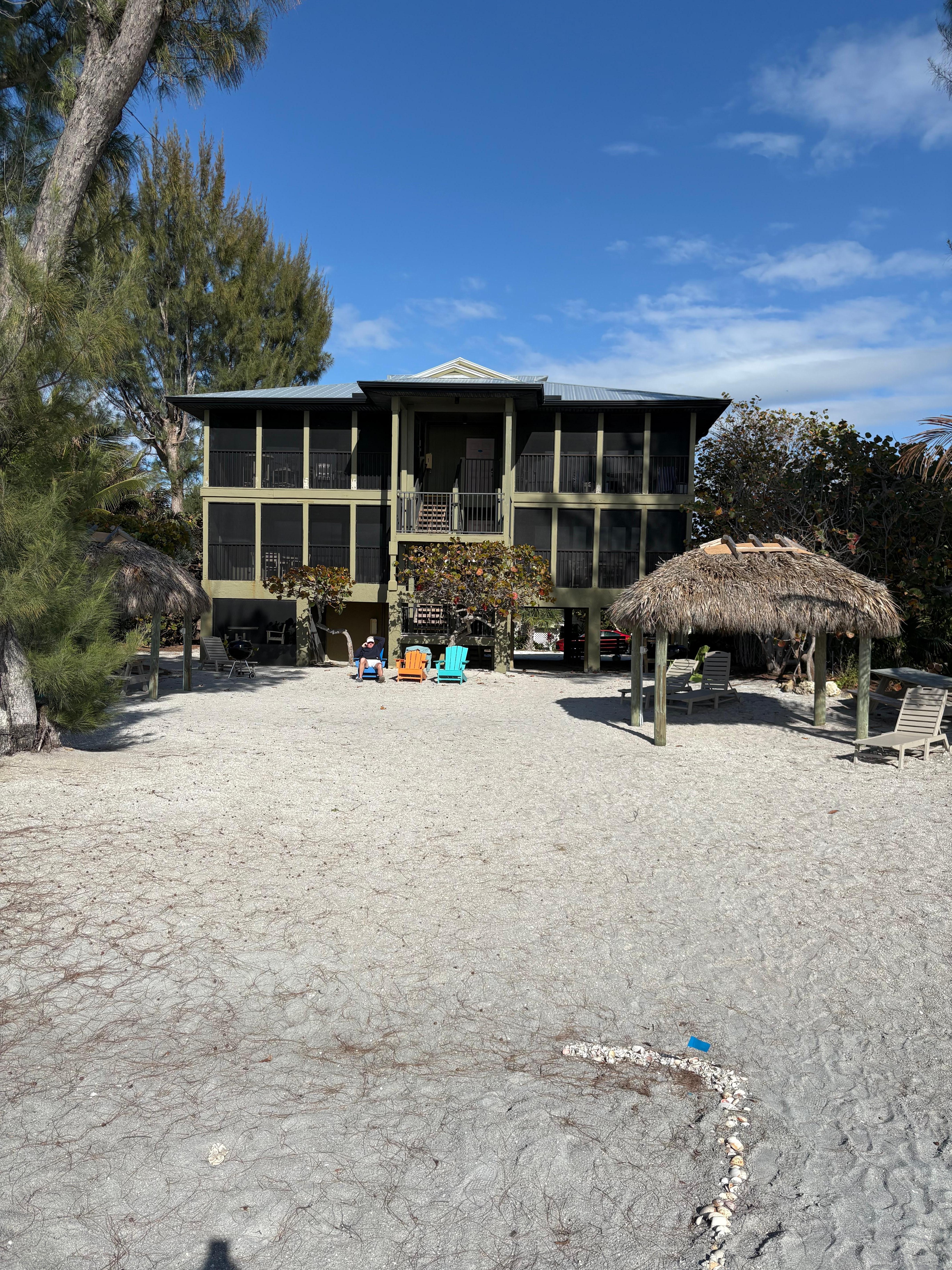 Gorgeous sunset from the beach in front of the unit!